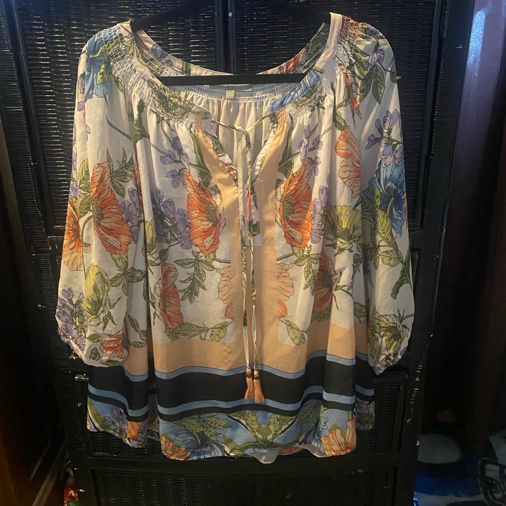Daniel Rainn - Multicolor Floral Boho style Blouse